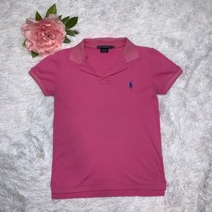 Pink Ralph Lauren Sport collard polo